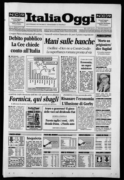 Italia oggi : quotidiano di economia finanza e politica